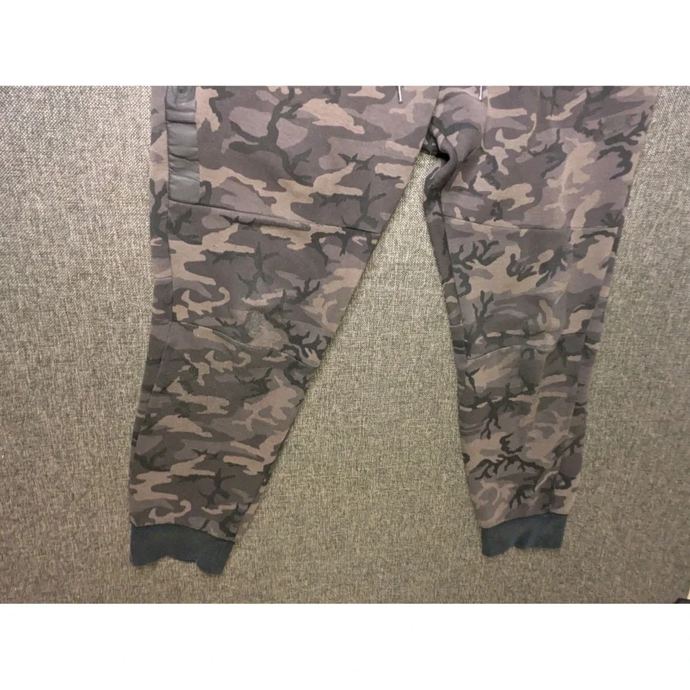 Nike Camo Joggers Y2K Large‎ Sweatpants Black Gray Camo Fleece Athletic Pants